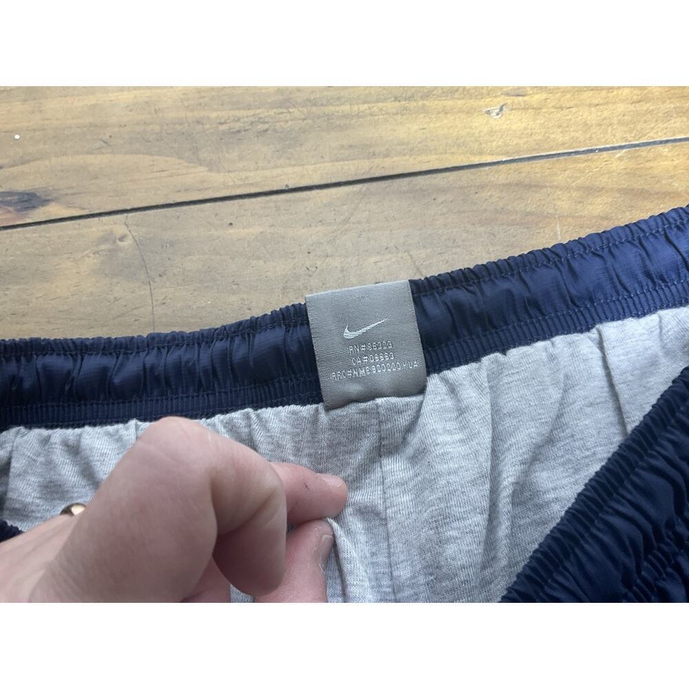 Vintage Nike Fleece Lined Navy Track Suit Set Men’s L Grey Tag Y2K Windbreaker - Picture 16 of 16
